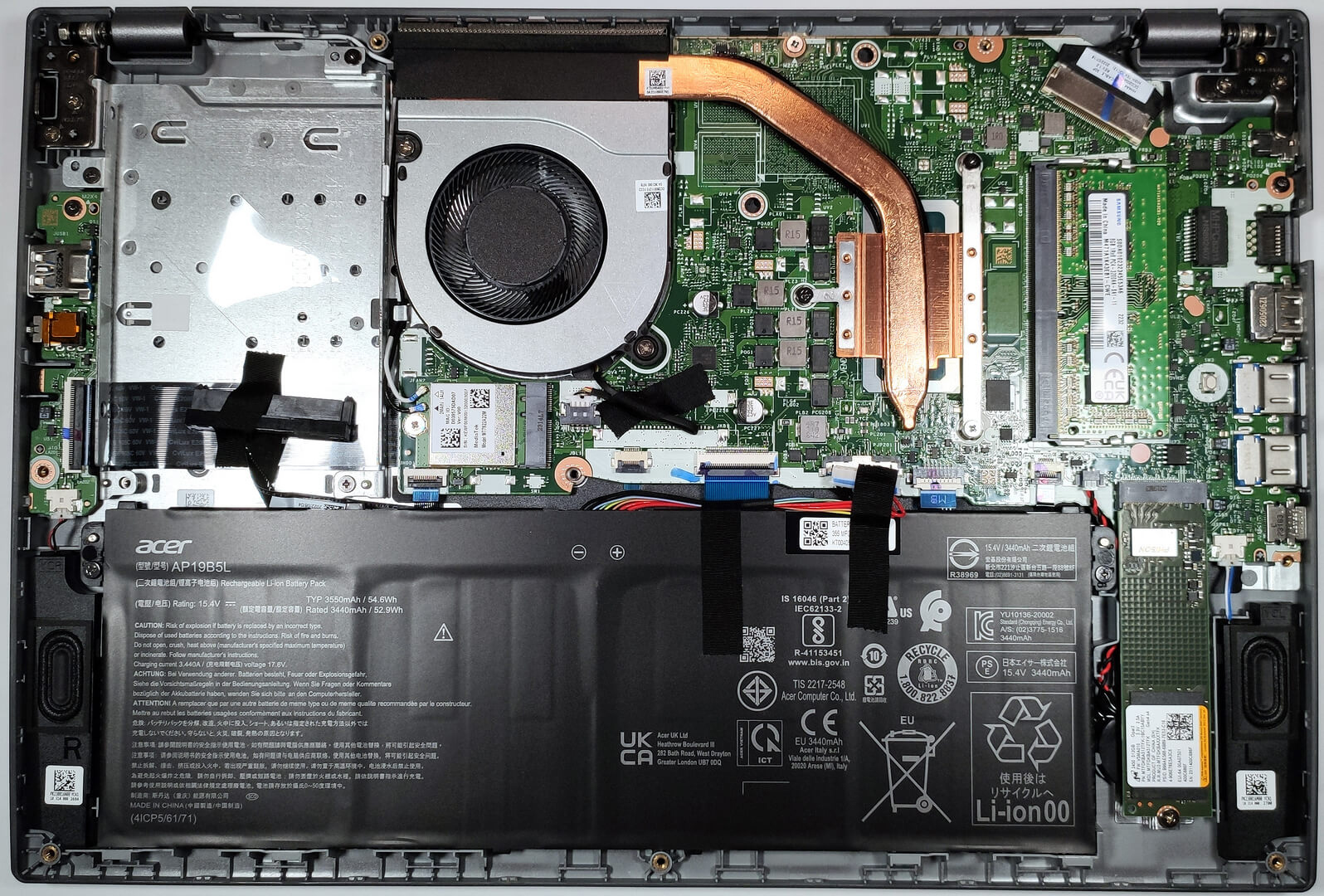 Internal Photo of Acer Aspire 5 A514-55-54JP 14 LCD Rear Top Lid Back Cover gold (ACER A514-55)